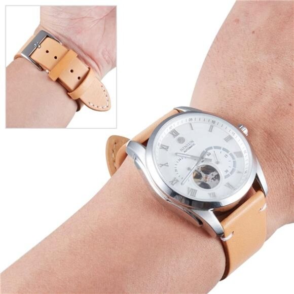 Leather Watch Band Replacement Quick Release Genuine Leather Watch - Picture 4 of 6